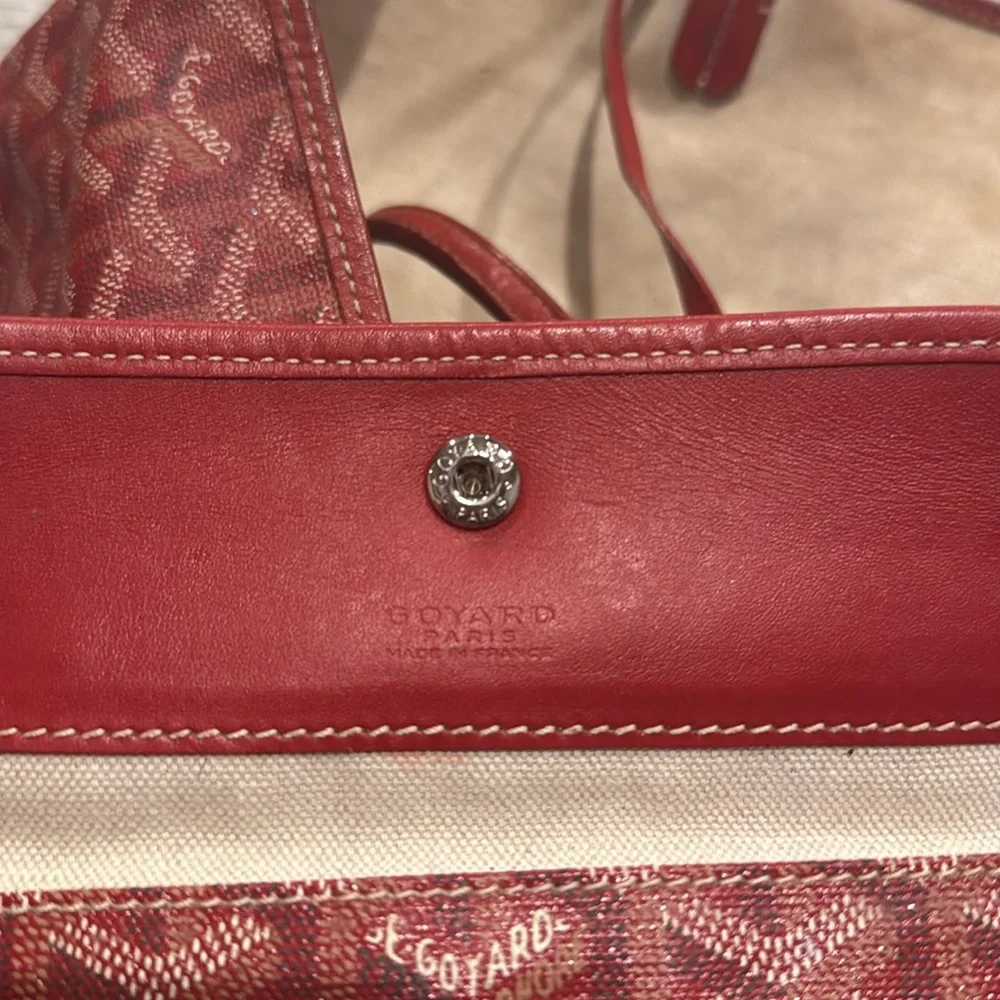 Authentic Goyard St. Louis Red Tote PM - Picture 9 of 14